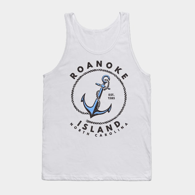 Vintage Anchor and Rope for Traveling to Roanoke Island, North Carolina Tank Top by Contentarama